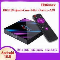 H96 MAX RK3318 Smart TV Box Android 10 4G 64GB 4GB 32GB 4K Youtube Wifi BT Media Player H96MAX TVBOX Set-Top Box 2G16G288N311D