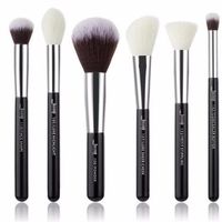 Black silver Professional Makeup Brushes Set Make Up Brush Tools Kit Cheek Highlight Natural-synthetic Hair247U