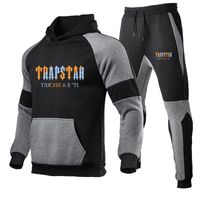 Men's Tracksuits Brand trapstar rastrear moletodies para homens roupas esportivas de duas peças de calças de lã de capuz grosso terno esportivo de menmmen's