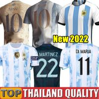 Tailandês 2020 Argentina camisas de futebol 20 21 Copa America MESSI AGUERO conjunto de camisa de futebol DYBALA LAUTARO homens kit crianças uniformes