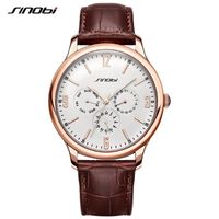Wristwatches 2022 Men's Wrist Watches Calendar Week Date Function Leather Strap Business Males Geneva Quartz Clock Relogio MasculinoWris