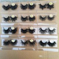 12 Styles 25mm Long Dramatic Mink Lashes 5D Mink Eyelash 5D 25mm Long Thick Mink Lashes Handmade False Eyelash with paper package226T