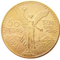 Высокое качество 1945 Мексика Золото 50 Песо Монета Copy монета