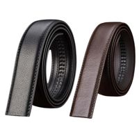 Gürtel hochwertige 120x3,5 cm Luxus Business Style PU Leder Herren automatischer Band Schwarz Taillengurtgürtel ohne Schnalle Elegentbelts