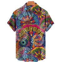Fashion Hawaiian Men's Shirt 3D Père imprimé manche courte Unisexe Vacation Loose Vacation décontractée Shirt à manches courtes 220725