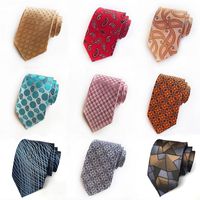 Bow Ties 20 Colors Classic Silk Tie For Man Jacquard 8 cm Paisley Floral Gird Dot Formal Dress Wedding Party Slips
