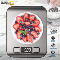 Escala de cocina digital 5 kg10 kg multifunción 304 balance de acero inoxidable pantalla LCD LCD Medir Grams Onces Cooking Baking 220727