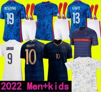 Adult Kids Kits 2021 FRANKREICH MBAPPE GRIEZMANN POGBA Trikots 21 22 Fußballtrikot KANTE Fußballtrikots THAUVIN maillot de foot