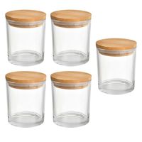 Partes de velas Soporte de jarras de vidrio Jares perfumados Candlestick Stand Crystal Clear Tin Container Boda Votives Candle Holderscandle