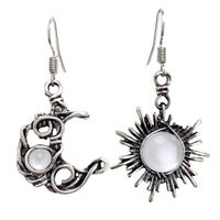 16 Pair Bohemia Sun and Moon Dangle Earrings for Women 여성 Boho 패션 보석 선물