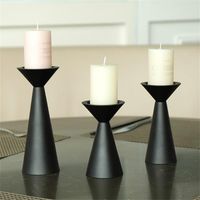 Candle Holders Northern Europe Large Wax Candlestick Black M...