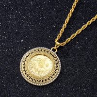 Anhänger Halsketten türkische osmanische Münze Ethnischer Brautschmuck Lange Slid -Kette Gold plattiert arabisch -muslimische Frauen Geschenkverantwortliche Halsklearbesitzer