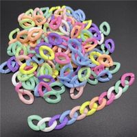 100pcs Acrylic Twisted Chains Assembled Parts Beads Connecto...
