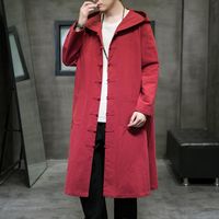 Men' s Trench Coats 2022 Mens Chinese Style Hooded Men C...