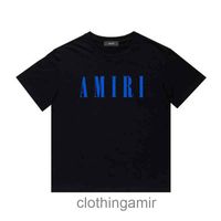 클래식 디자이너 셔츠 프린트 남성 미국 T 편지 Tshirts Amirs 캐주얼 힙합 하이 스트리트 라운드 목 목나무 티셔츠 12 Wye2