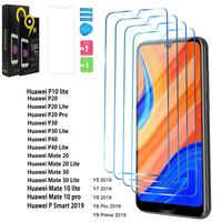 Tempered Glass Protector Mobile phone screen LCD protective film For Huawei P30 P20 P40 10 Lite Pro Screen Mate 10 20 30 Psmart 2019 films p smart with packaging Y7 Y9 Y6