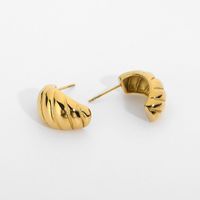 Stud Croissant Ohrringe für Frauen stilvoll 18K Gold plattiert Edelstahl Post Schmuck AccessorieStud