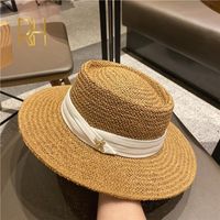 Summer Summer Straw Fashion Casual Panama Beach Fedora Hat ancho Blim Burnable Sun Panamá Sombreros para mujeres 220517