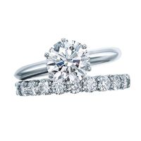 925 Sterling Silber Engagement Ehering -Ringe für Frauen Brautschmuck335a