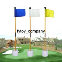 Golf Green Flag cup stick flagpole can stretchcGarden mini golfing range for golfer practice Backyard Golf club Putting Putter