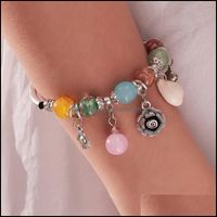 Bracelets bracelets bijoux de couleur de couleur à la mode bracelet rose bracelet fit original pour les femmes charmes de poignet géométrique de mode bricolage j dhs04