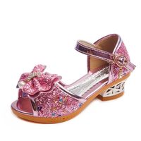 Girls Sandals Summer's Children's Princess Scarpe bambine Girls Crystal-Knot Crystal Sandals Dress Wedding 220527