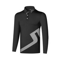 Мужские футболки Осенняя зимняя мужская гольф спортивная футболка с длинными рукавами быстро высушивая одежда