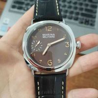 45mm 316 l Stainl Steel Watch Case Hanical Hand Wind Men's Sand Brown Dial Rose Gold Hands St3600 Movement