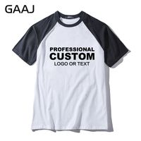 GAAJ Custom T Shirt Raglan Short Long Sleeve Print Embroidered Name Man Women For Mens Tops TShirts Drop Shop 220623