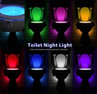 Pir Motion Capteur Smart Toilet Seat Night Light Arecloir imperméable pour toilettes LED LUMINARIA LAMPE WC LUMIÈRE DE Toilet Y220523