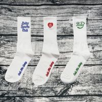 Blanco 3Colors Real Pics Socks Hombres Mujeres Thin High Socks Color Sports