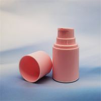 Estoque de atacado 50ml de luxo rosa de luxo vazio garrafa de plástico pp loção cosmética embalagem garrafa de bomba sem ar