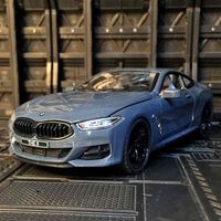 BMW M8 1:24 Legeringsmodell, gjutningsleksakbil, metall leksaksserier, ljud och ljussimulering, barns gåvor234U