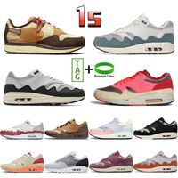 Top Quality 1s Running Shoes Men Sneakers Patta Waves Monarch Noise Aqua Black Beige Grey Cactus Baroque Brown OG Women Sports Trainers