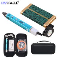 Myriwell 3d Pen LED شاشة Smart 3D Printing Pen Pert Mobile Power Supply USB شحن 3D أقلام الأطفال الإبداعية هدية عيد ميلاد 220428