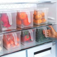 Garrafas de armazenamento Jarros de cozinha transparente pp grãos feijões contêm caixas de refrigerador de alimentos organizadores de alimentos selados
