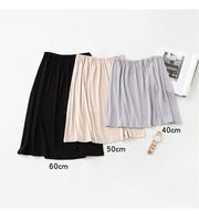 Women's Sleepwear Modal Half Length Basic Skirt White Underskirt Black A Line Short For Women Hanfu Lined Thin Petticoat Slip