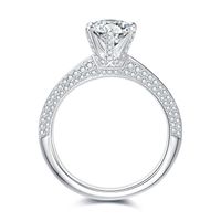 Beautiful Gifts For Girls1.0ct 2.0ct 3.0ct 5.0ct Round 925 Silver Moissanite Ring Diamond Test Passed Jewelry