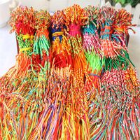 whole 200pcs Bohemia women's mixed handmade silk knot chains bracelets wristbands brand new drop party gifts frie206S