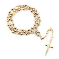 Colares de pingente jesus cruz rosário colar vintage retrato católico fotos jóias 2022 tendência zinco liga cristã suprimentos