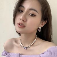 Pendant Necklaces Hard Candy Series 2022 Summer Fun Freshwater Pearl Splicing Clavicle Necklace WomenPendant