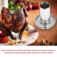 Roast Chicken Holder Stainless Steel Upright Roaster Rack Barbecue Stand Roasting BBQ Tool Tray Grilled Grill Removable 220429