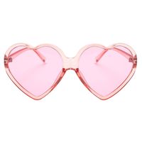 Güneş gözlüğü kadın moda unisex kalp şeklinde tonlar entegre gözlük kedi gözlü klipsleri