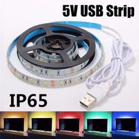 Strips RGB Flexible LED Strip Light USB 3528 SMD Sting Ribbon Adhesive Tape TV Background Lighting Waterproof IP65 DC 5VLED
