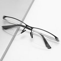 Lunettes de soleil Cadre de lunettes optiques sans bordure avec recette Blue Light Blocking Eyeglass Men Prescription Eyewear Titanium Alloy 6106Sunglas