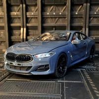 BMW M8 1:24 Legeringsmodell, gjutningsleksakbil, metall leksaksserier, ljud och ljussimulering, barns gåvor334t