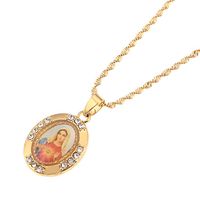 Virgin Mary Pendant Necklace for Women Girls Our Lady Jewelry Whole Cross Trendy Chain2369