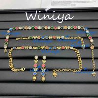 2022 New Fashion Designer Jewelry family Necklace color personalized sweater chain bracelet earrings feminine jewelry set