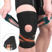 Ellbogen Knieschalter Elastische Sportpadshülle Kompressionsfitnessspraes mit 6 Federstangen atmungsaktives Kneepad