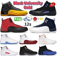 2022 High 12S 12 Men Basketball Shoes University Black Dark Concord Indigo Royalty Twist Bordeaux Cherry Playoffs Reverse Flu Game